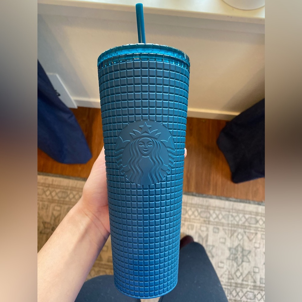 NWT 2023 Starbucks blue matte cold cup Tumblr
